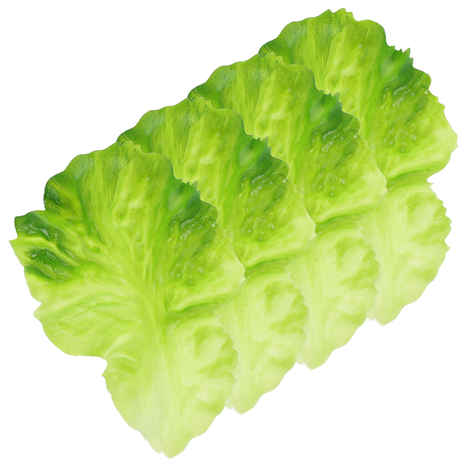 

4pcs Artificial Leaves Realistic Decor Veggies Plastic Home Party Props Restaurant Display Fake Vegetable Model