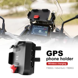 Support de téléphone avec chargeur sans fil pour moto, support de charge rapide USB, BMW F900GS, BMW F900GS, BMW Adventure F800GS, BMW F800GS, BMW F800GS, BMW 2024, nouveau