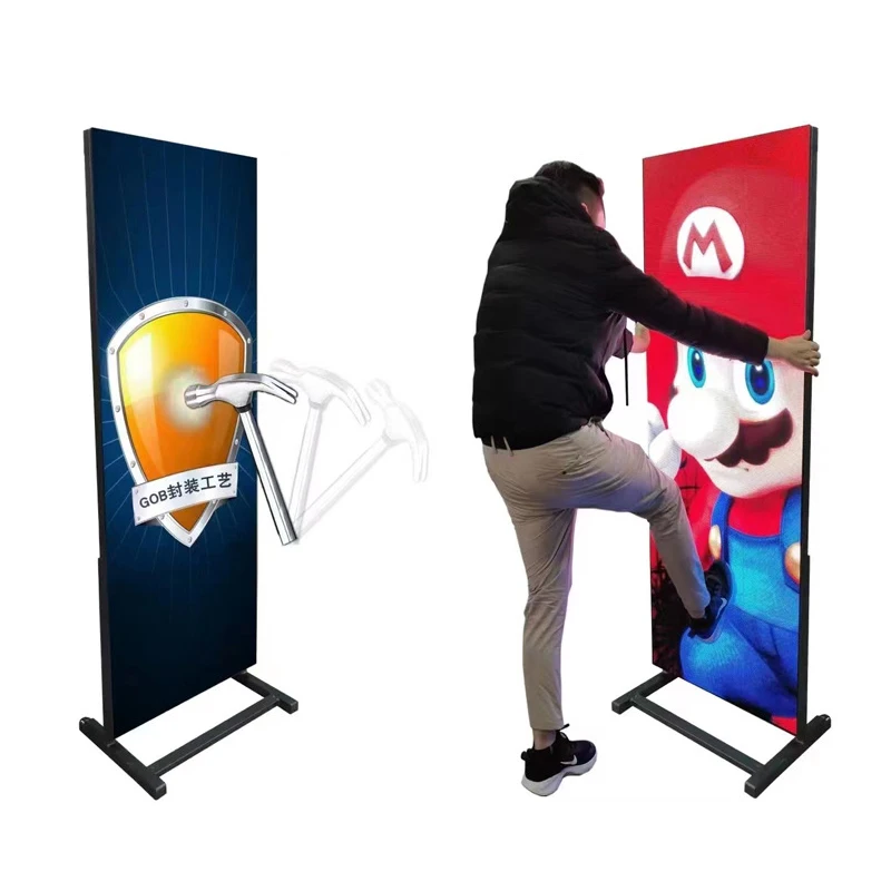 P1.25 Indoor Full Color LED Poster Screen 640*1920mm Floor Standing LED Display - view 2