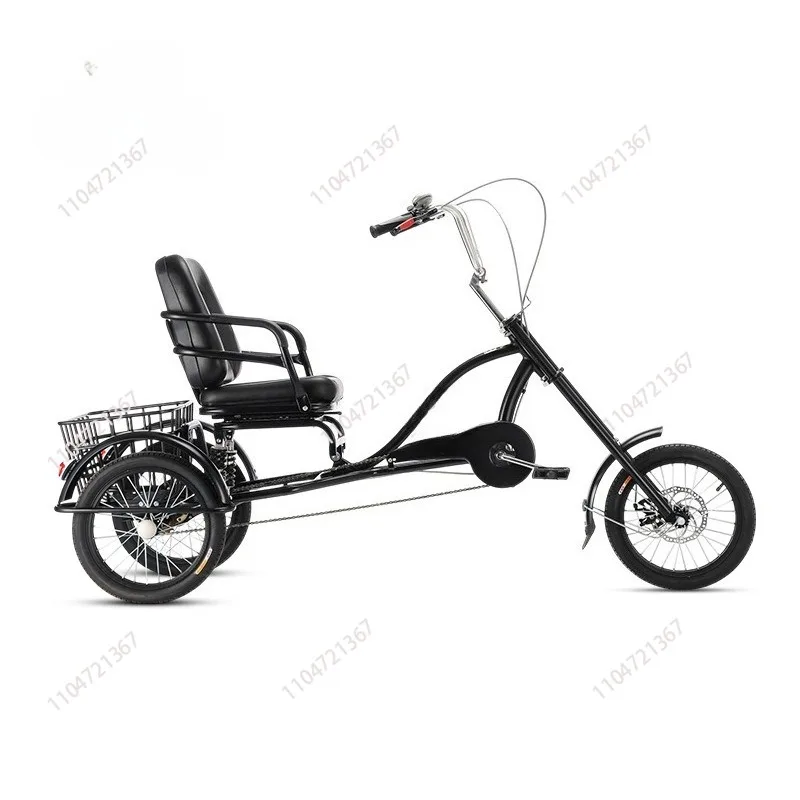 Bicycle plus seat adult light tricycle seat can move back and forth