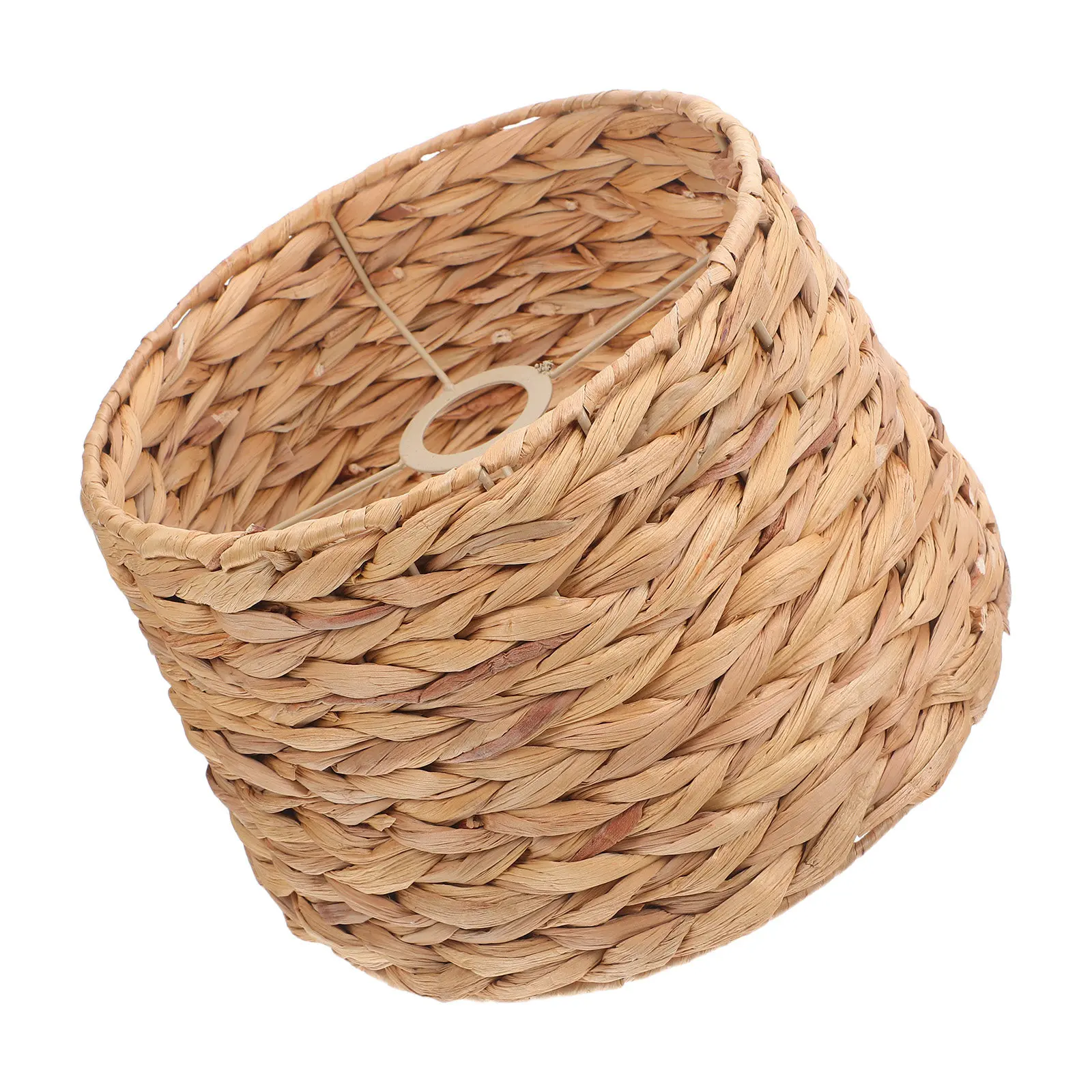 

1pcs Seagrass Drum Lamp Shade Vintage Rattan Lampshade 42mm Hole Diameter Boho Pendant Light Shades For Restaurant Tea House