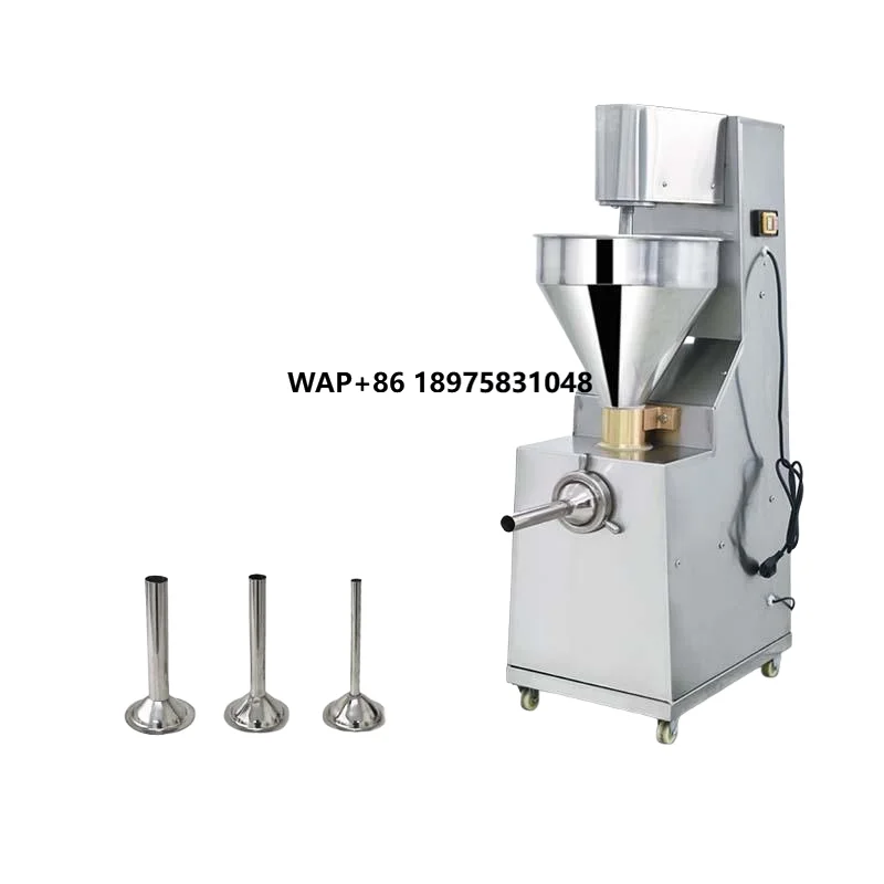Fully automatic vertical stainless steel sausage machine including ham and sausage stuffing machine.