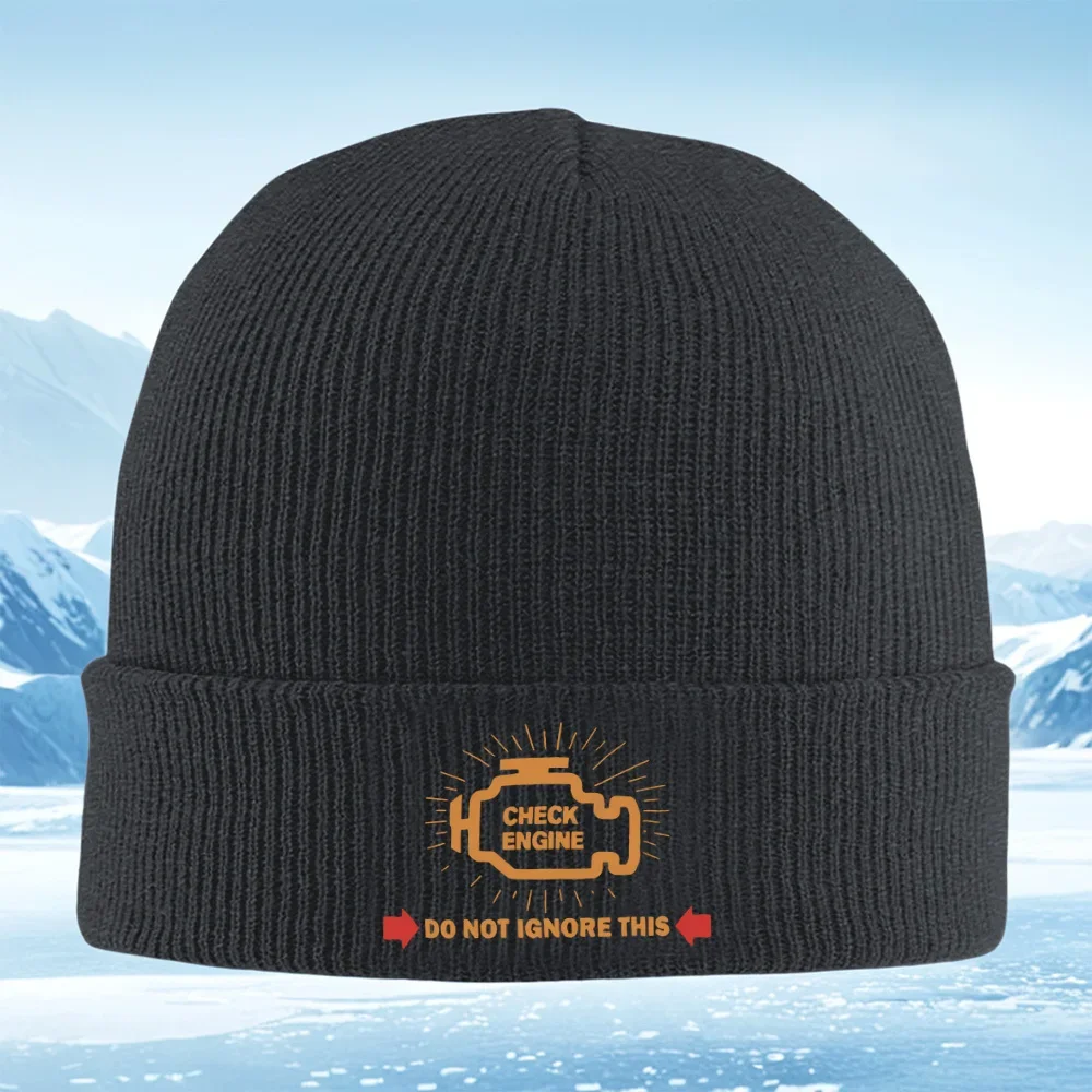 2026 Check Engine,arrows,do not ignore Men Women Unisex Knitted Hat Beanie Pullover Cap Winter Thermal Warm Christmas Outdoor Cy