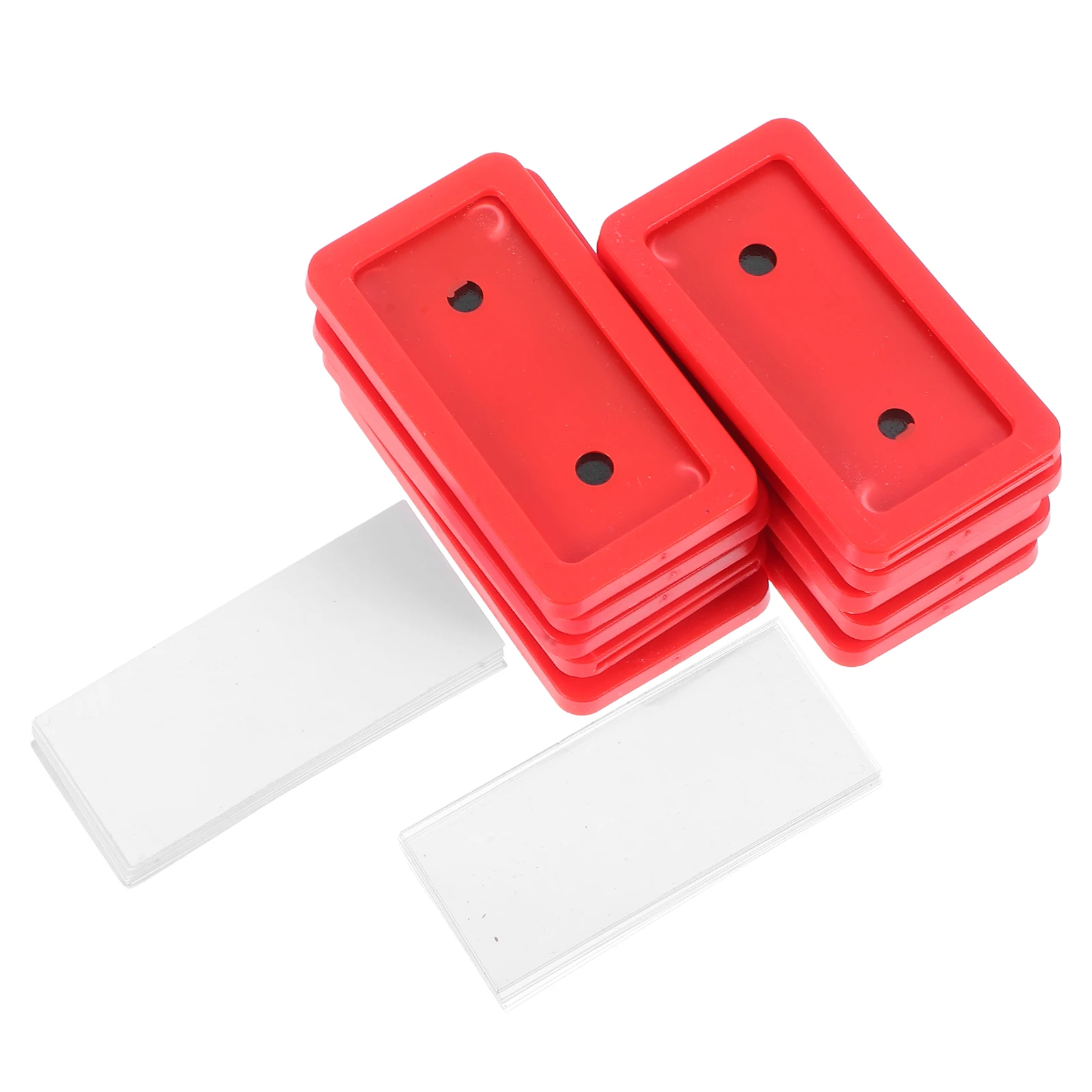 

10 Pcs Magnetic Labels Material Versatile Design for Shelves Warehouses File Cabinets Reusable Tags Pantry Label Holders