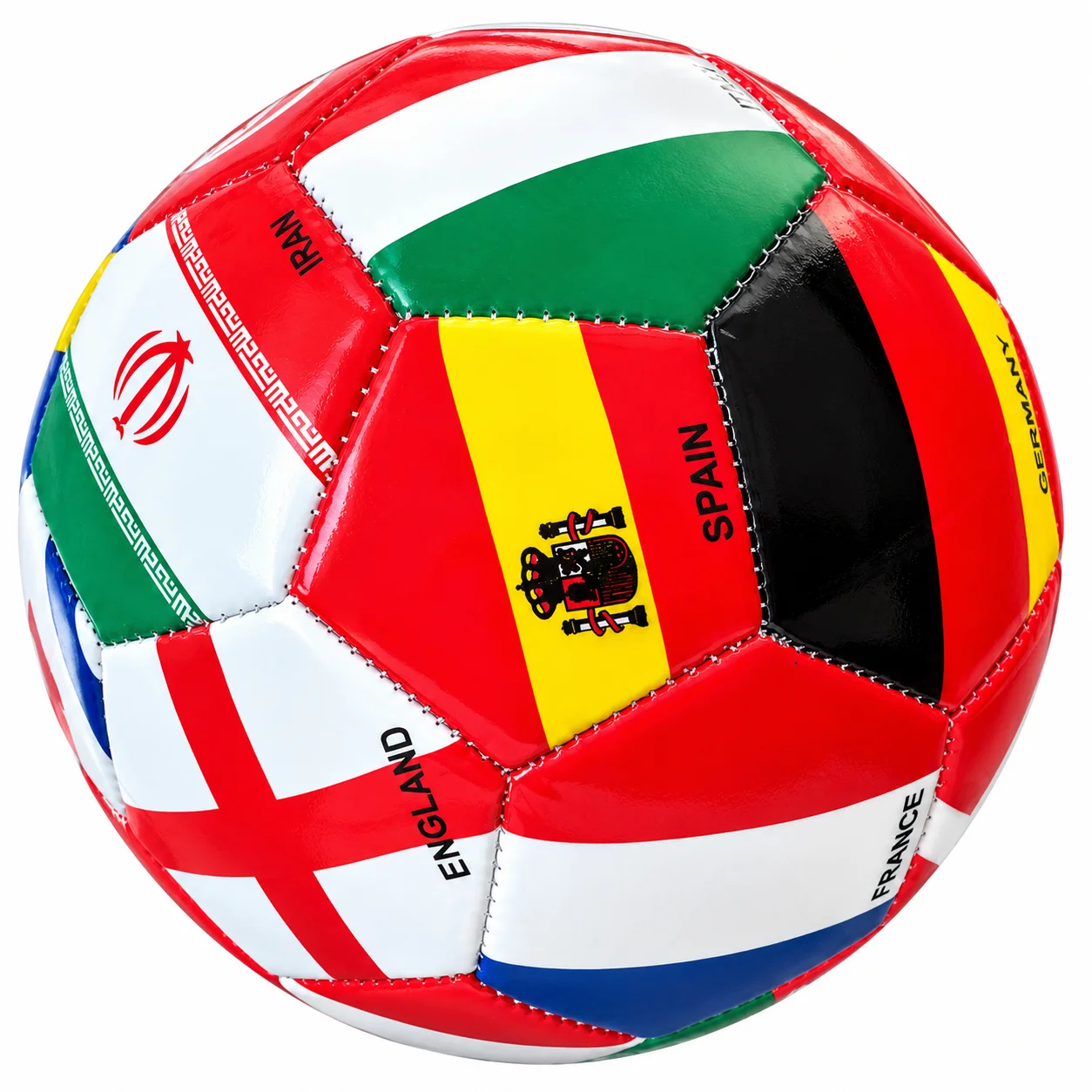 Fußball mit Flaggenmotiv, offizielle Größe 5, Fußball, Spielball, Outdoor-Match-Spiel, Fußball, PVC, 2,7 verdickt, Mannschaftstraining, Fußball