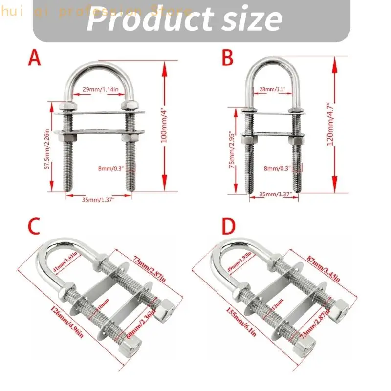 Verstellbarer Doppelklemm-Rigging-Clip für Drahtseilverbindungen 4 Zoll H8WE – Detail 6