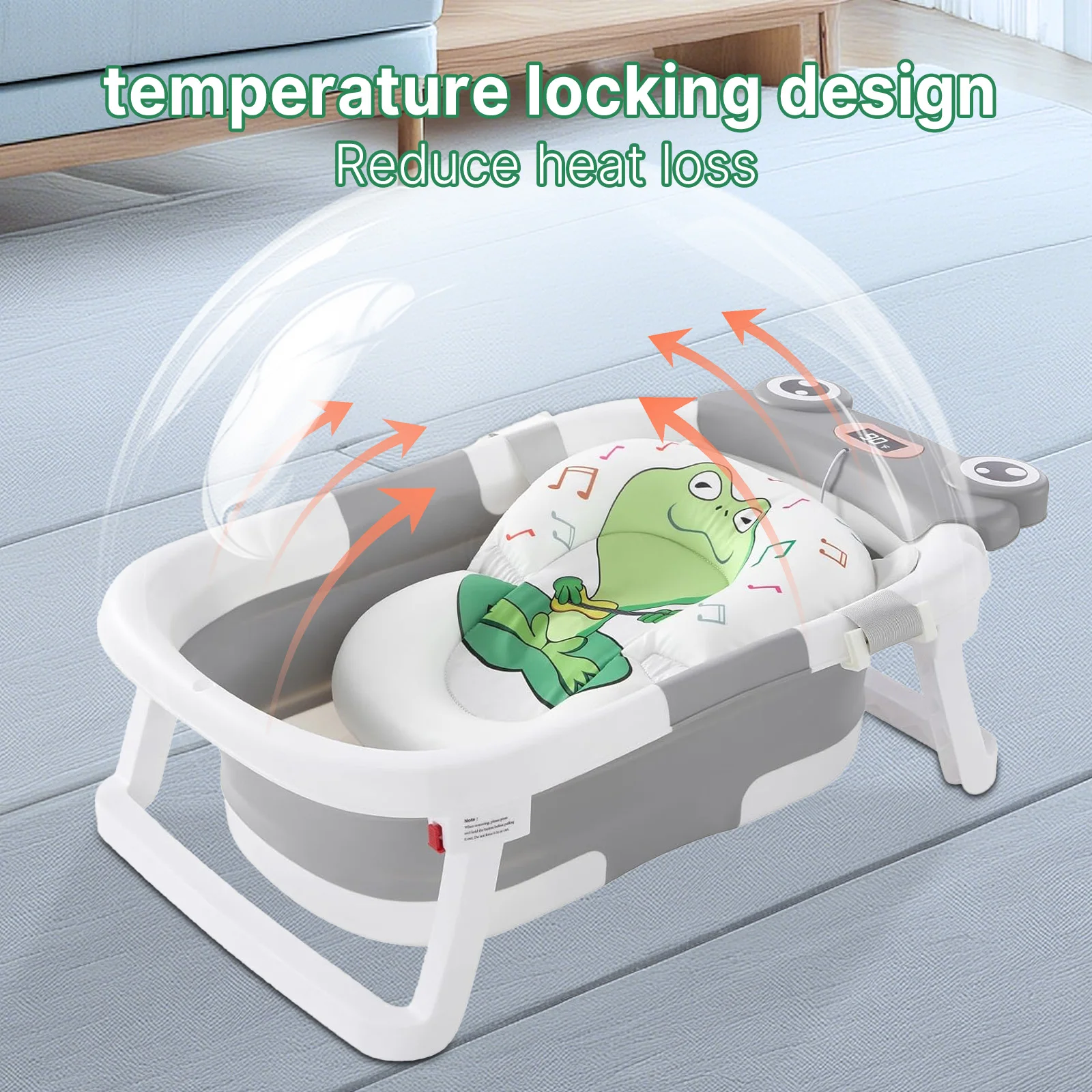 

Складная детская ванночка-лягушка + шапочка для купания. Подходит для сидения и лежания. Подходит для новорожденных и младенцев.