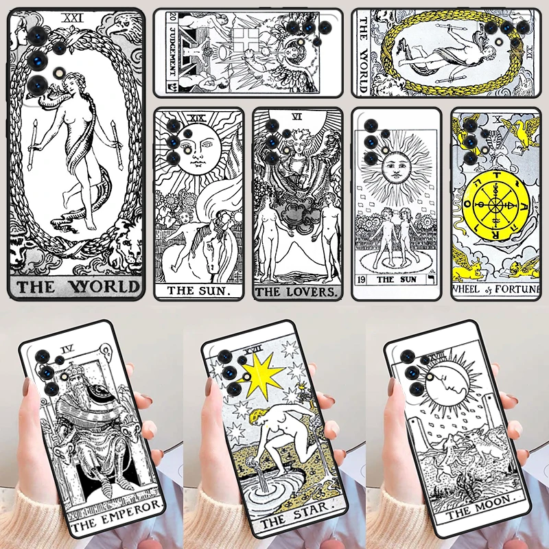 

Tarot Card Astrology Sun Moon For Samsung A52 A72 A73 A20e A21S A50 A70 A11 A12 A42 A31 A40 A51 A71 A32 A80 A91 Phone Case Cover