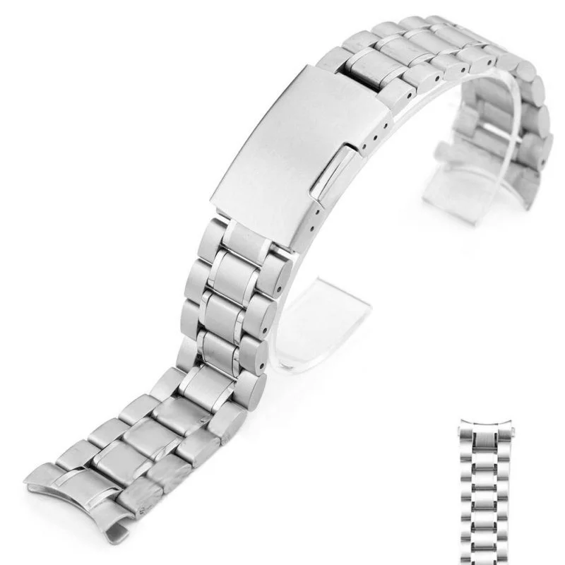 12 14 16 18 19 20 21 22 24 mm hochwertiges massives Edelstahl-Uhrenarmband mit gebogenem Ende, Armband-Zubehör mit Werkzeug – Detail 12