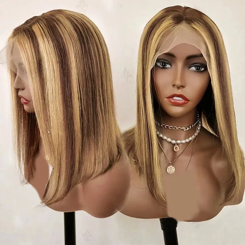 New wigs, front European and American BOBO , middle-parted short straight hair lace wig, wholesale