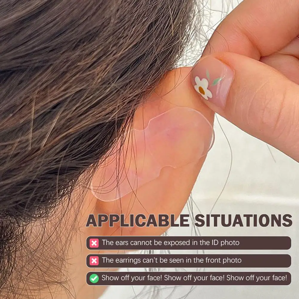 Transparente auto-adesivo Elf Ear Adesivos, pequenas orelhas portáteis fita de correção, cosméticos beleza maquiagem ferramenta, adesivos cosméticos invisíveis, 6pcs por saco