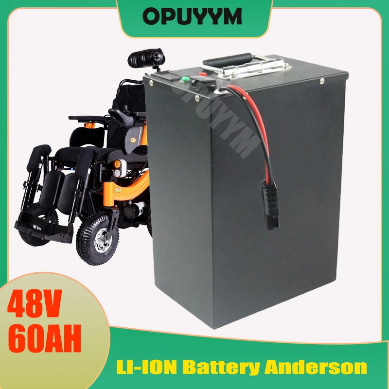 

OPUYYM LI-ION 48 В 60 Ач литиевая батарея 3000 Вт 4000 Вт 5000 Вт с Smart BMS Bluetooth для электрического мотоцикла, скутера, инвалидной коляски