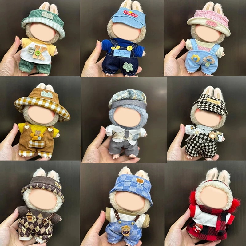 

Одежда для кукол Labubu, аксессуары, стильный комплект одежды Kawaii, подходит для кукол 15 см 17 см, сменный комплект одежды
