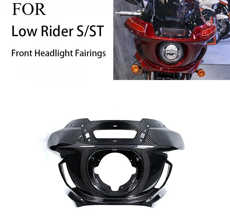 

3K Carbon Fiber Front Fairing Cowl Windshield Housing for Harley Davidson Softail Road King S/ST,Dry Carbon Replacement