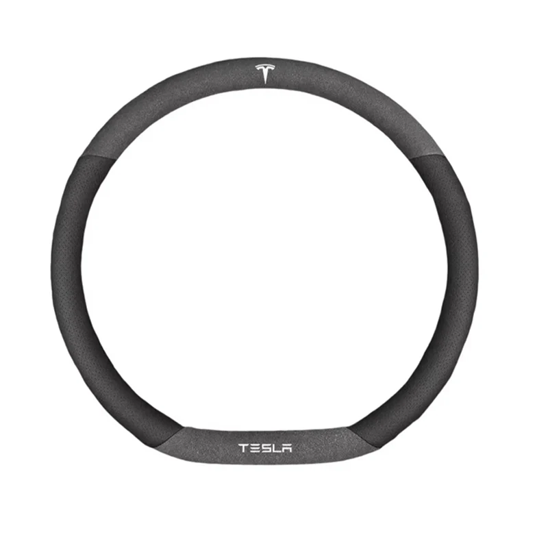 

For Tesla Model Y Juniper Standard Model 3 2026 Highland S X Steering Wheel Cover Suede Napa Leather Anti-Sweat Accessories 2025