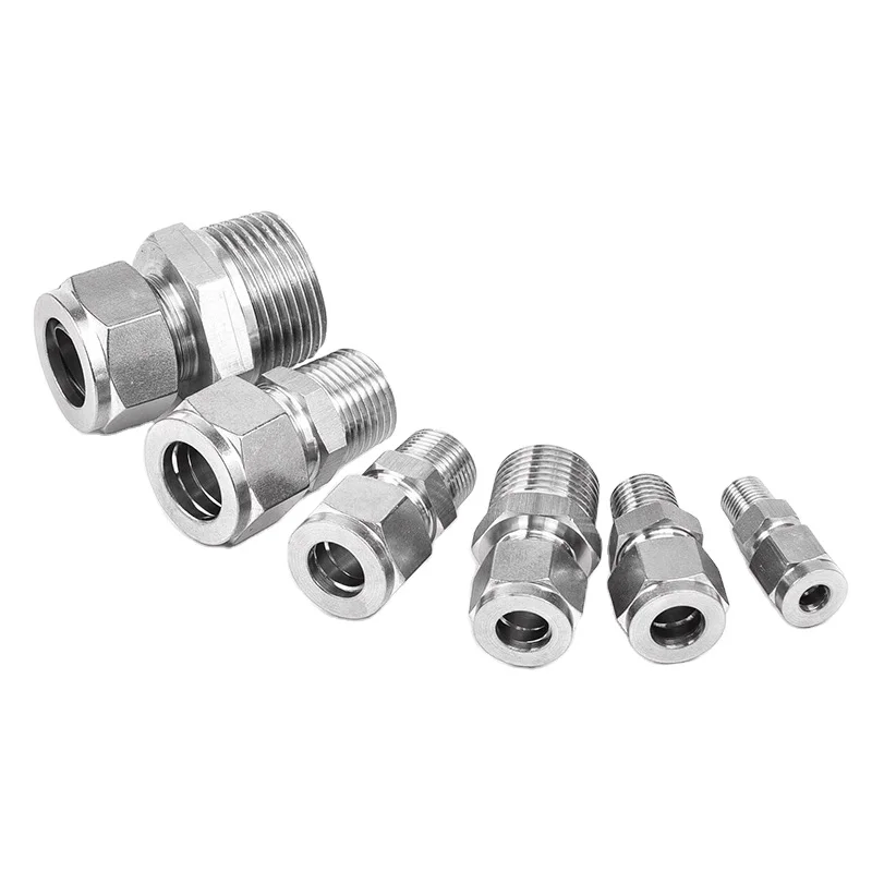 

Stainless Steel Single and Double Ferrule Straight-through Quick Couplings 304 316 Material