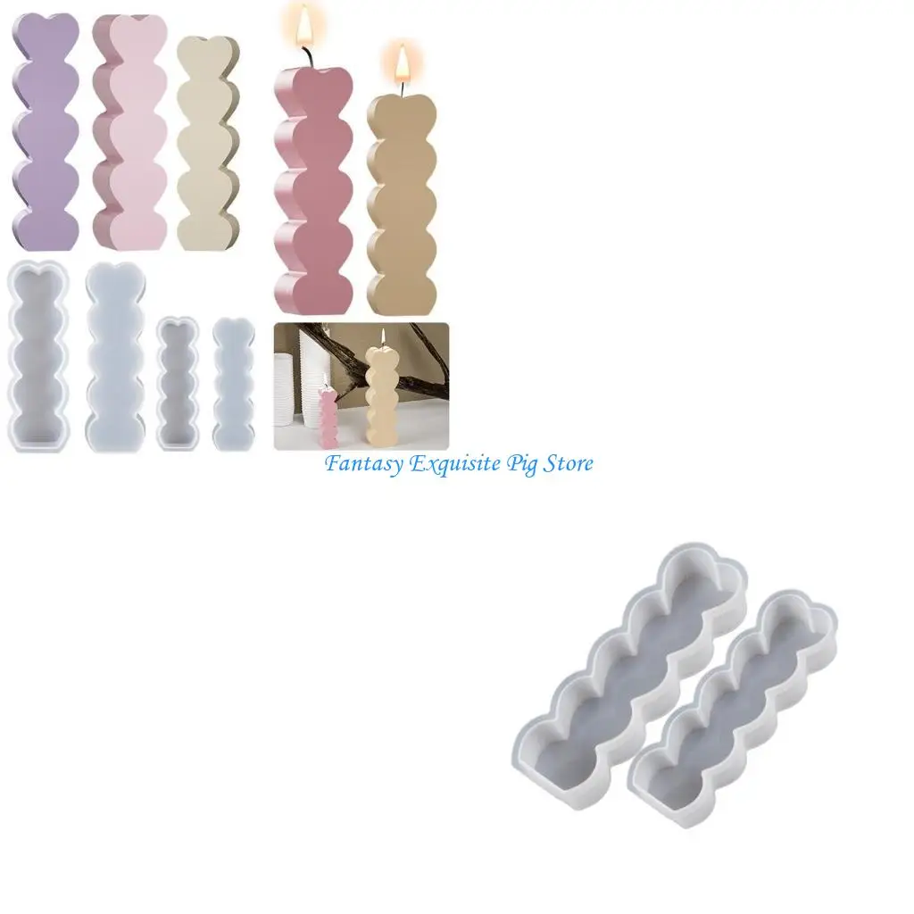 

Силиконовые формы для изготовления свечей, формы для литья из эпоксидной смолы в форме сердца для изготовления свечей, домашний