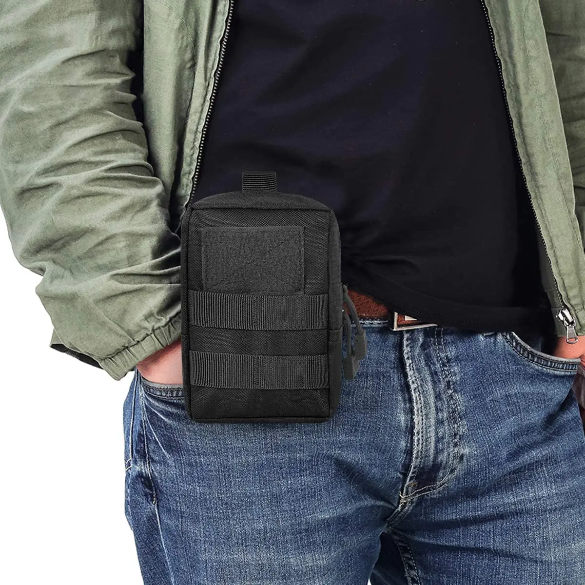 Molle-Poudres à décharge pliables, sac de taille EDC, sac de chasse, poudres de téléphone, chute de Magagzine, accessoires de poche de munitions