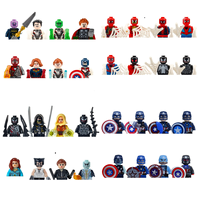 Marvel Series 8pcs Super Hero Building Blocks Spider Man, Venom Assembly Doll Mini Building Blocks Toy Children's Birthday Gift