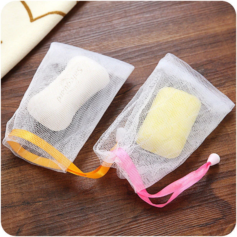 10/20Pcs Bubble Foaming Net Bathing Soap Bubble Net Facial Care Cleaning Assistant Tool Portable Body Wash Net Bag Bathroom Tool