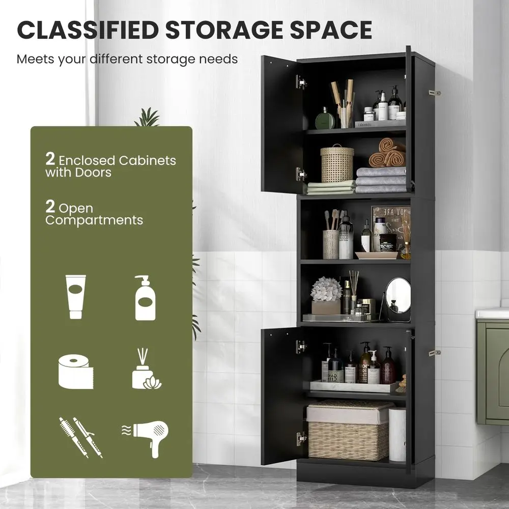 75" Tall Bathroom Cabinet 6
