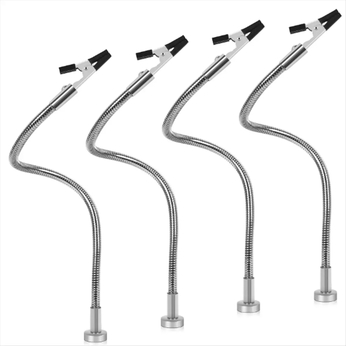TOP RATED~4pcs Magnetic Helping Hands Soldering Third Hand Tools Metal Flexible Gooseneck with Alligator Clips Welding Tool