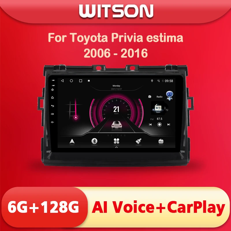 

WITSON 9 inch Android 11 AI VOICE 1 Din in Dash Car radio For TOYOTA ESTIMA Car auto stereo navigation GPS Player