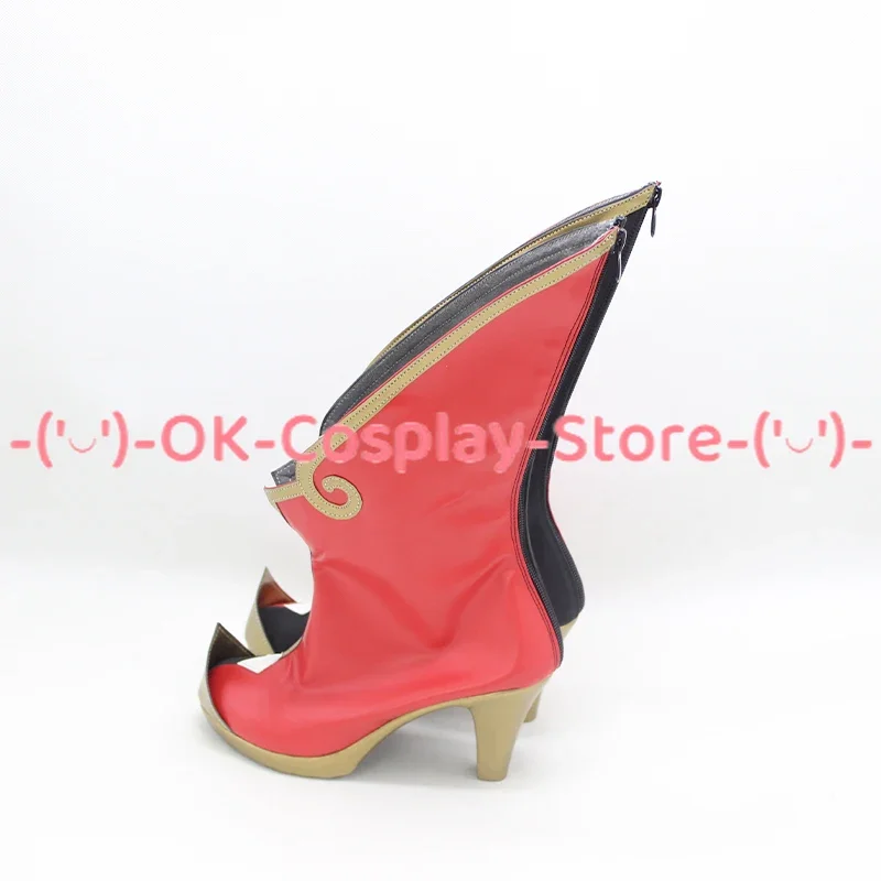 Yan Fei Cosplay Shoes Game Genshin Impact Cosplay Props Halloween Carnival Boots PU Leather Shoes Custom Made