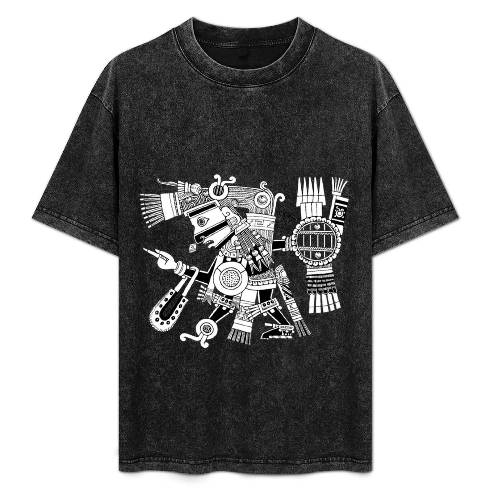 Camiseta informal de Halloween con diseño del dios azteca Tezcatlipoca