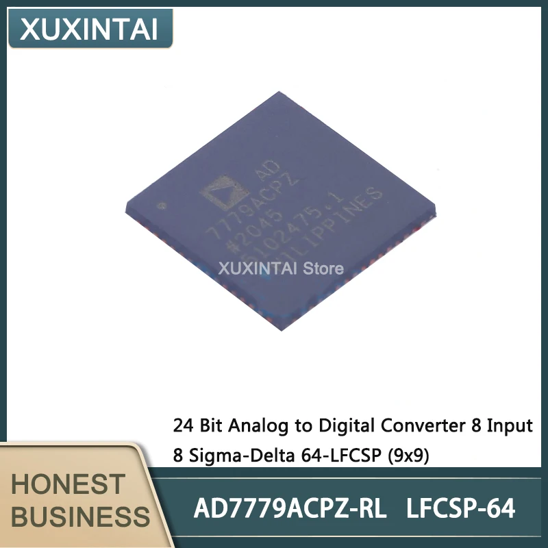 

5Pcs/Lot New Original AD7779ACPZ-RL AD7779ACPZ 24 Bit Analog to Digital Converter 8 Input 8 Sigma-Delta 64-LFCSP (9x9)