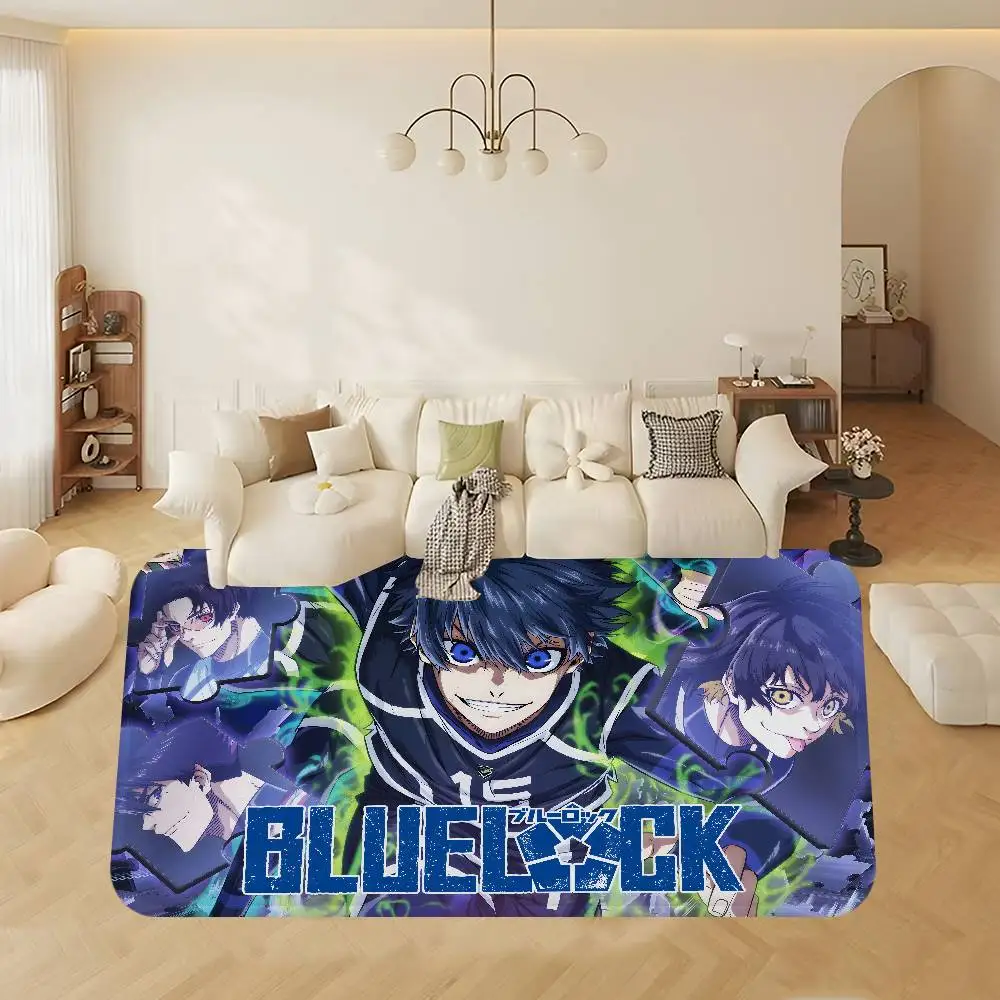 Hot Anime B-BLue L-Lock Entrance Door Mat Washable Non-Slip Living Room Sofa Chairs Area Mat Kitchen Welcome Doormat