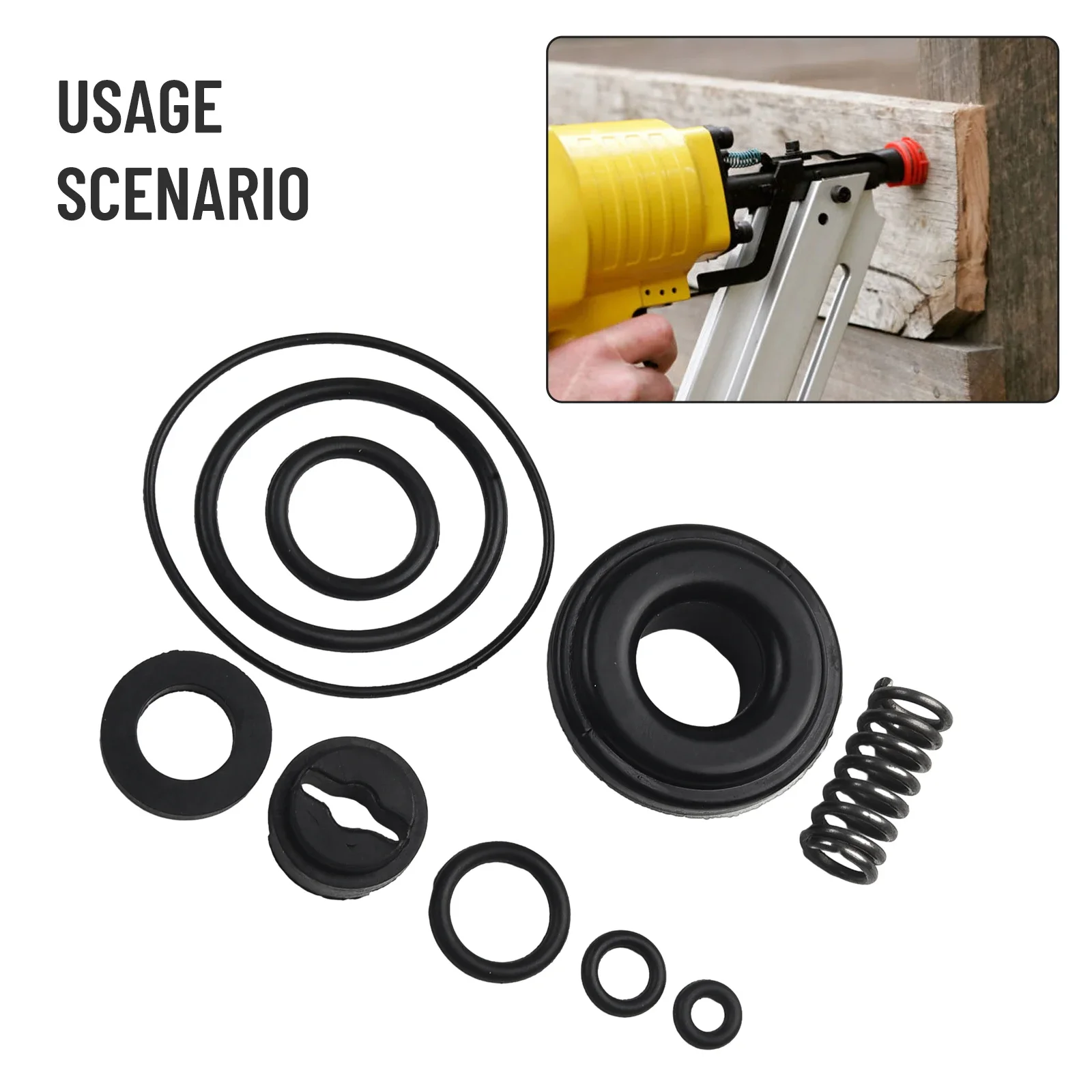 Chiodatrice pneumatica Chiodatrice ad aria Kit di riparazione Accessorio Chiodatrici pneumatiche Gomma/Metallo F30/422/1013/625/T50/ST64/N851