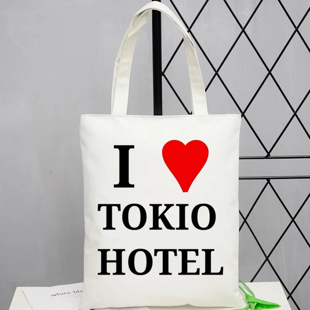 Tokio Hotel tote bag grocery y2k shopping totebag foldable femme
