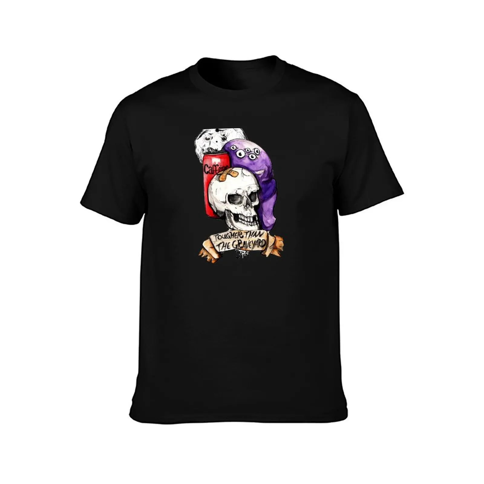 Graveyard Shift - Moon T-Shirt Simple Casual Short Sleeve Cotton T-Shirt