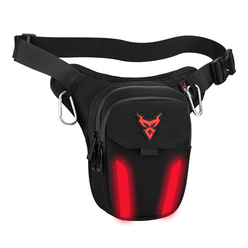 Waterproof Motorcycle Drop Waist Leg Bag With Flashing LED Thigh Belt Hip Bum Riding Cycling Tactical Fanny Pack Crossbody Bag