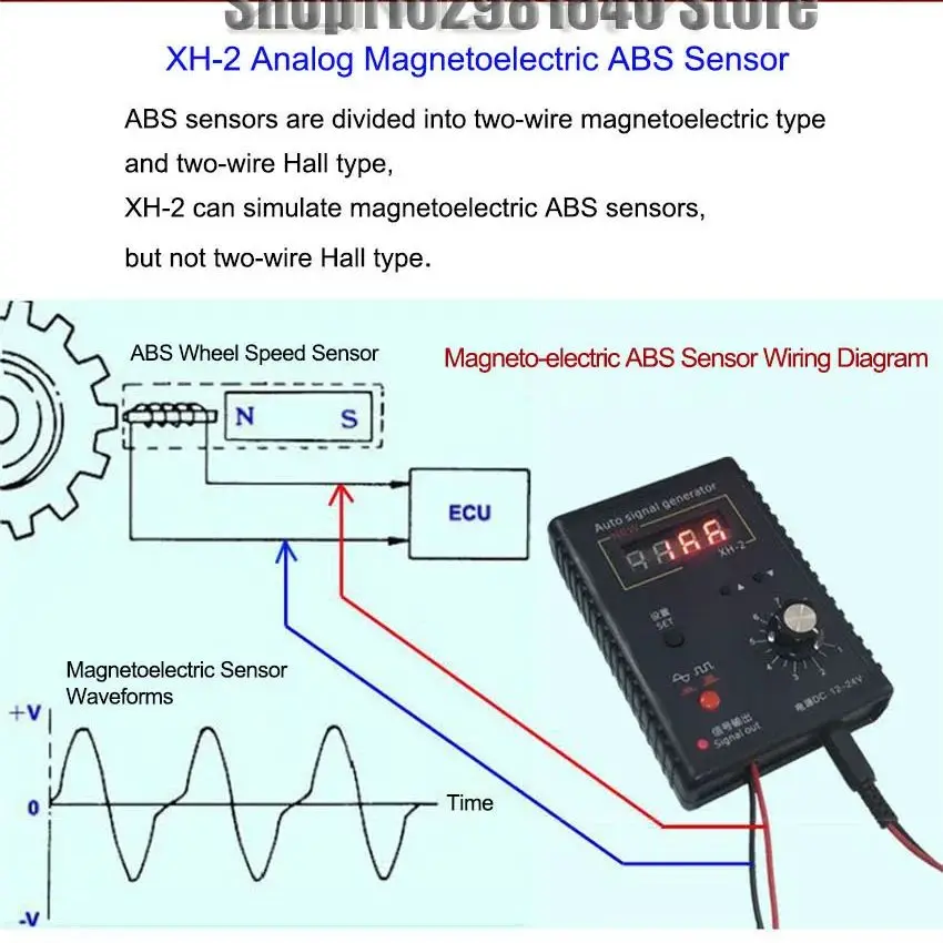 Nowy Generator sygnał samochodowy czujnik halla pojazdu symulator czujnik pozycji wału korbowego od 2Hz do 8KHz naprawa samochodów XH-2 narzędziowej