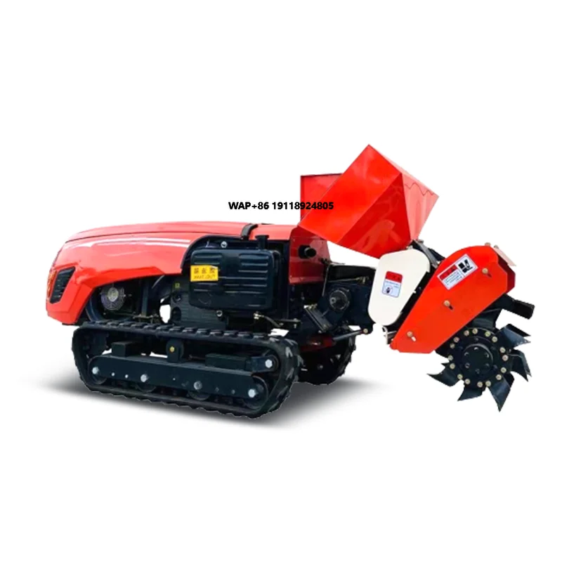 China's New Compact Mini Rotary Tiller Multifunctional Attachment Cheap Affordable CE Certified Crawler Tractor Engine Gearbox
