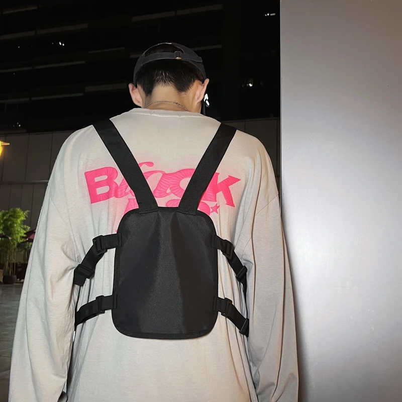 Functional Tactical Chest Bag Hip Hop Woman Streetwear Bag Waistcoat Backpack Waist Pack Unisex Chest Rig Bag Sports Vest Pocket