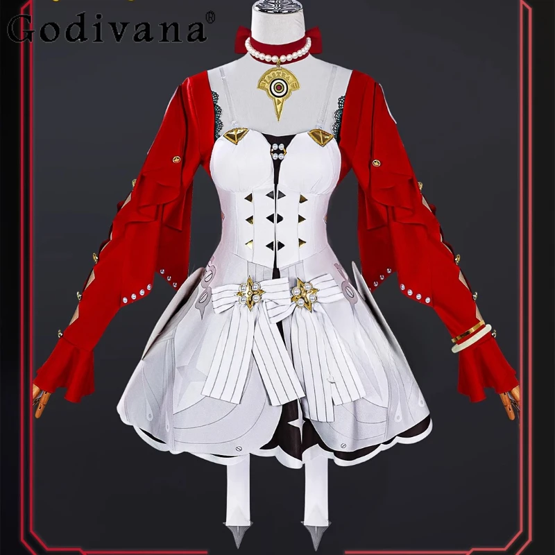 여자아이들을 위한 롤플레잉 의상 가발, 젠리스 존 제로 카니발 파티 드레스 세트, 여성 크리스마스 유니폼 할로윈 코스프레 드레스