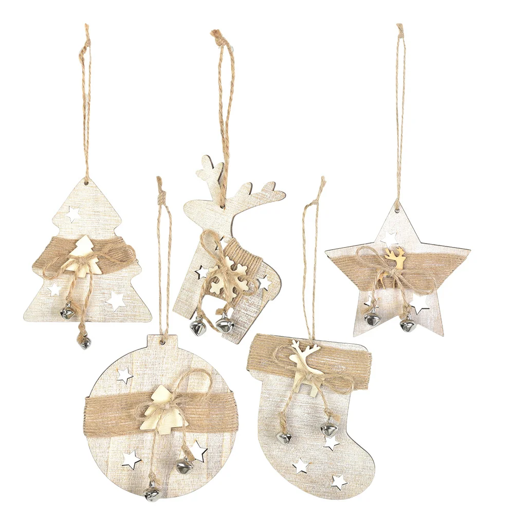 

5Pcs Christmas DIY Decor Mini Christmas Elk Pendant Suspend for Festive Atmosphere Party Celebration Xmas Themed Ornament