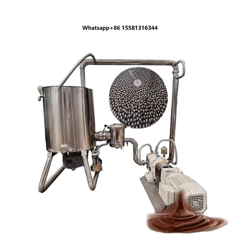 Commercial Chocolate Ball Mill Automatic Stainless Steel Chocolate Fine Grinding Machine Cocoa Bean Grinding Production