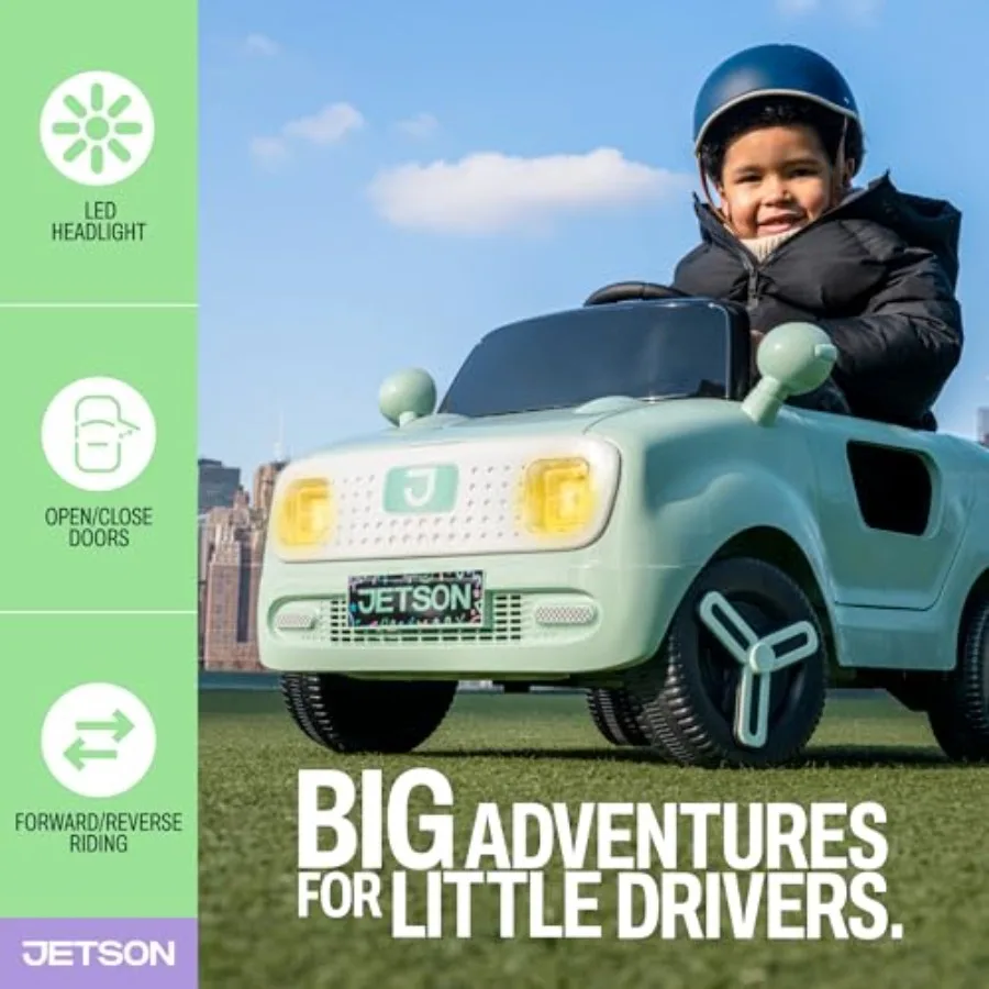 Auto elettrica a spinta per assistenza motoria per bambini, 3 modalità: spinta, trazione o telecomando, velocità massima di 3 mph, cintura di sicurezza, fari, consigli