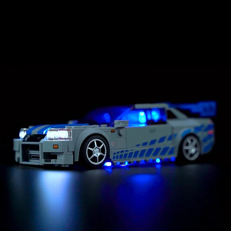 DIY LED Light Kit For LEGO 76917 Speed Champions Skyline GT-R Car  (Only LED Light,Without Blocks Model)