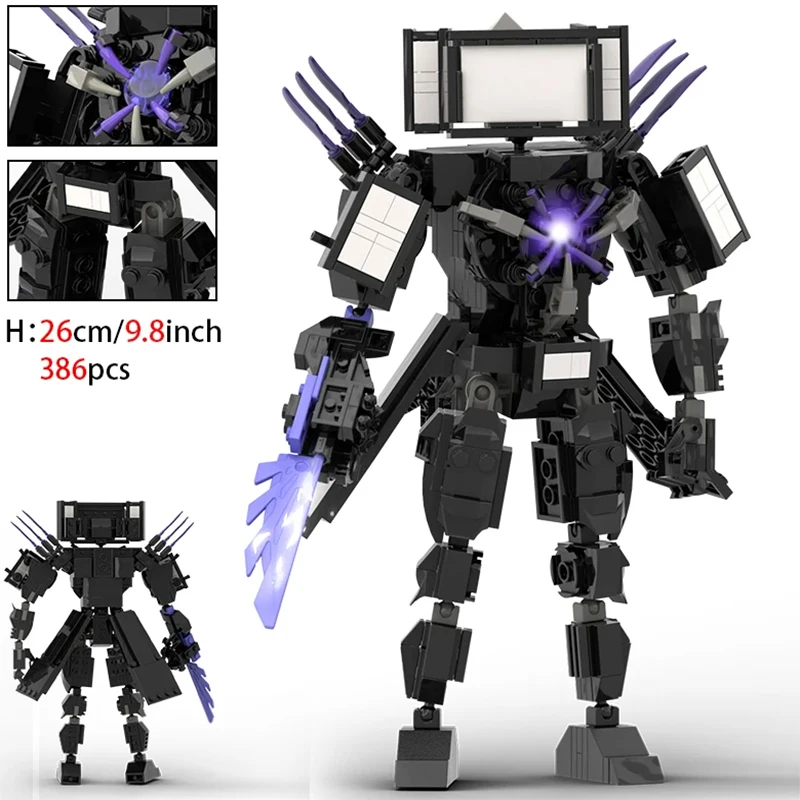 New Skibidi Toilet Weapon Titan TVMan Action Figure Building Block Toys For Boys Cameraman Bricks DIY Model For Kid Adult Gifts