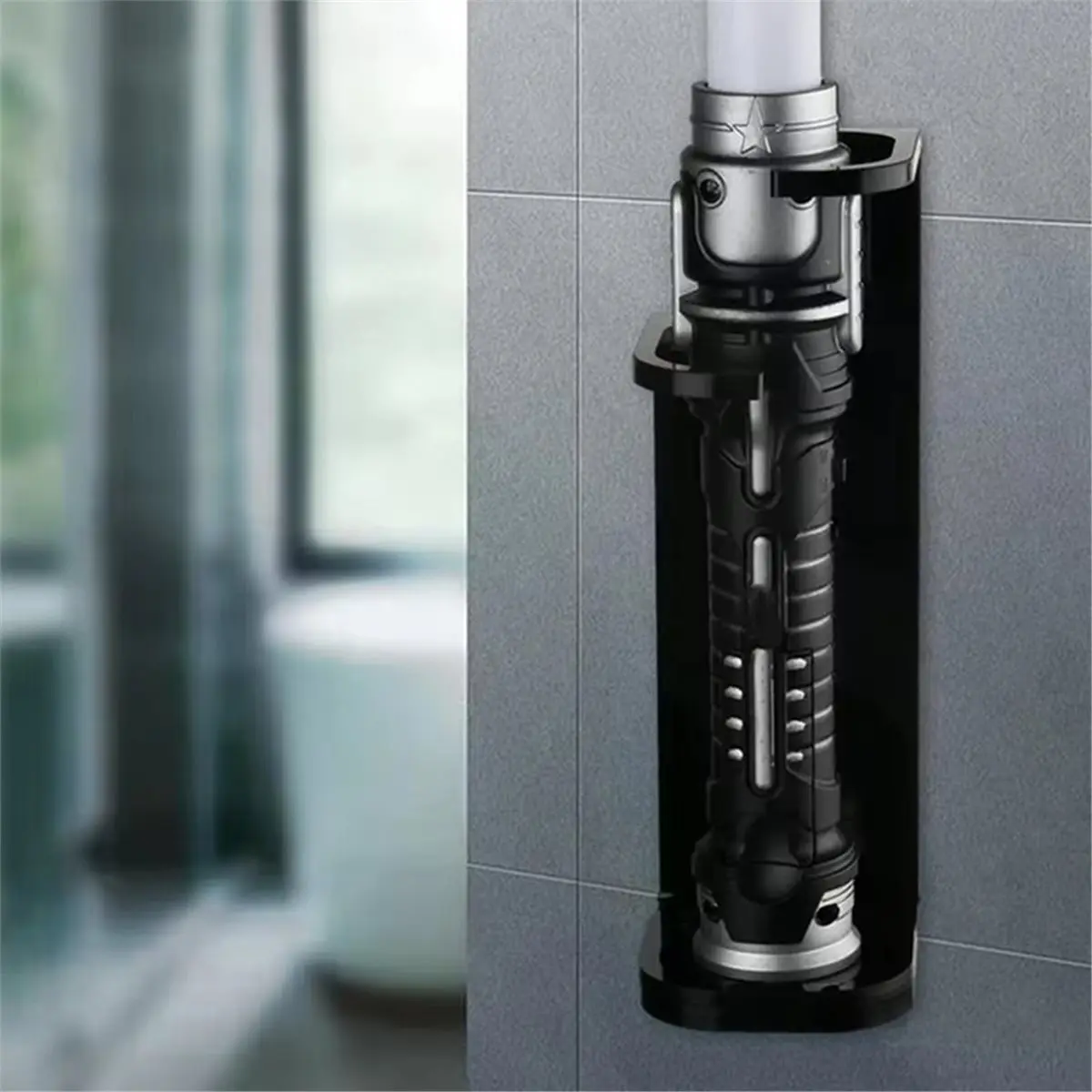 2pc Acrylic Clear Light Saber Stand Simple Organizer for Exhibition Hall Restaurant Wall Mount Storage Rack 2pc