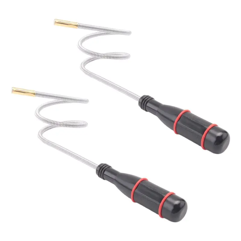 New Shown-2PCS Flexible Magnetic Pickup Tool, 23.6Inch Long Flexible Bend-It Magnet Snake Pickup, Bendable Magnetic Pickup 2LB