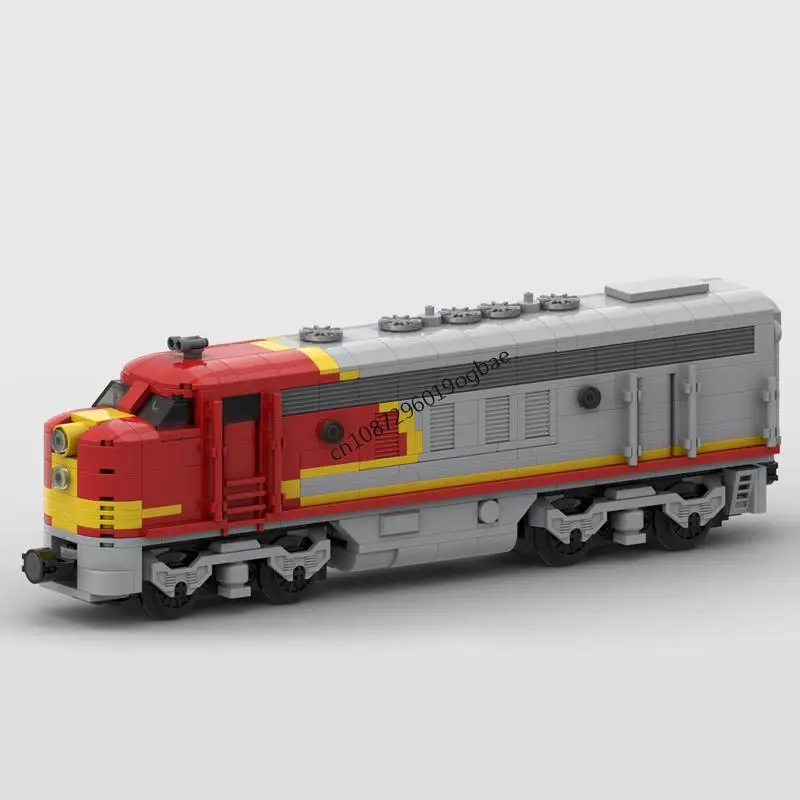 Nouveau 1181 pièces ville technique Train voie ferrée Moc Santa Fe EMD F7 modèle bloc de construction bricolage idées créatives enfant jouet cadeau d'anniversaire