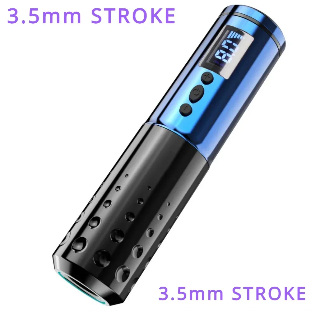 3.5mm Stroke Wireless Rotary Tattoo Pen Machine Two Disposable Batteries Two Disposable Grips Art Home