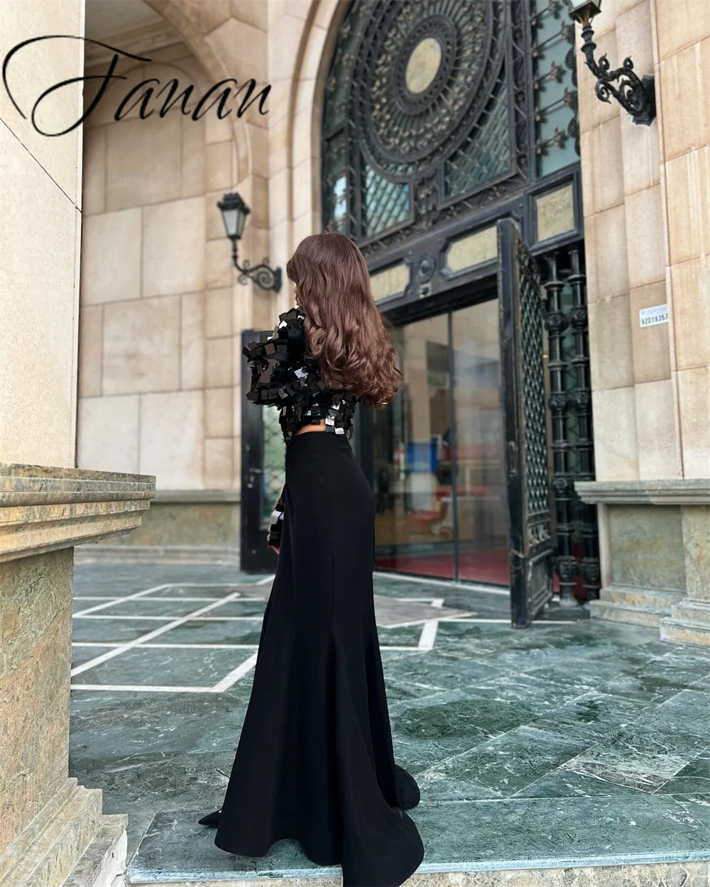 Customized Gorgeous Prom Gown for Women Patchwork Long Sleeves Mermaid Floor-Length Elegant Evening Party Dresses فساتين للحفلات