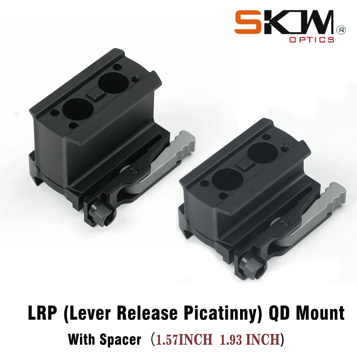 

SKWoptics-Tactical LRP QD Red Dot Mount with Spacer, Sight, For 21MM Picatinny Rail, 1.57 " 1.93" Height for T2 M5 R5